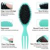 Curl Defining Hair Brush, Curl Hair Brush for Women and Men, Shaping and Defining Curls for Long/Wavy/Damaged Hair On Hair Brushes, Blue