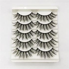 20/10/5 Paar Valse Mink Wimpers Natuurlijke Piekerige Lange Valse Wimpers Handgemaakte Gevleugelde Dikke Lash Voor Wimper Extension Make gereedschap (Color: 5Pairs-MZA4081)